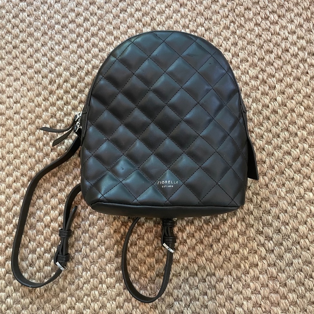 Fiorelli Black Quilted Backpack Bag